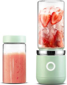 Blend In Blender To Go Smoothie Maker Oplaadbare Mini Blender Smoothies & Shakes Draadloos & Draagbaar Fruit Mixer USB Oplaadbaar 350ML Groen