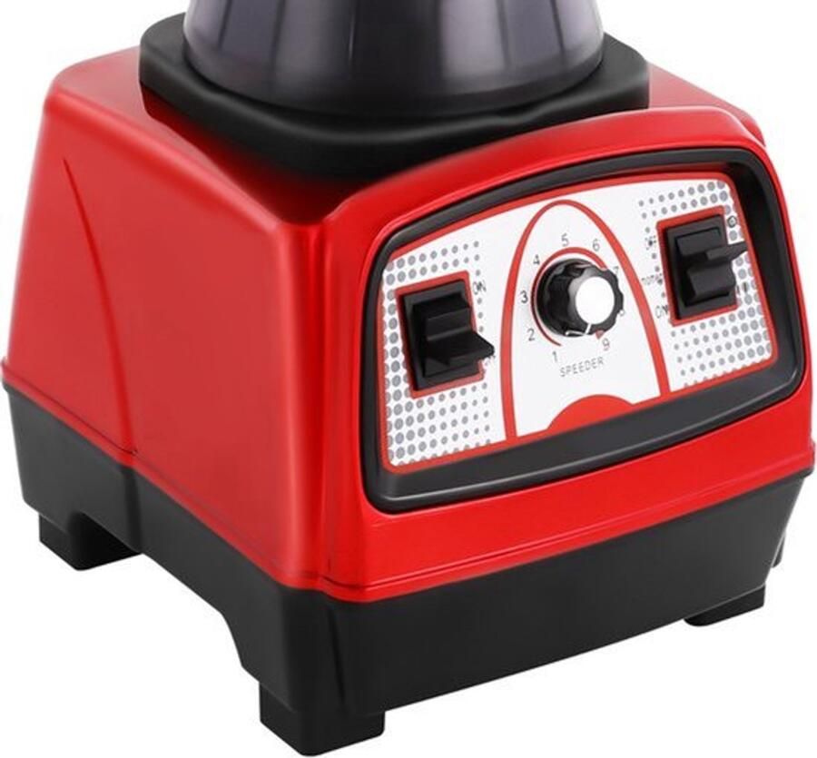 Blender Commercieel Rood 2200 W Vermogen 4L Inhoud RVS Materiaal Aanrechtblad Mixer