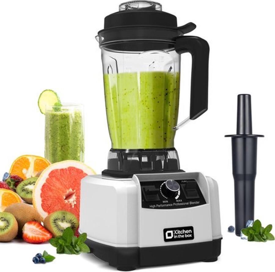 Blender Professionele Blender 1500 W Vermogen 2 Liter Inhoud Kunststof Kan Zilver Elektrische
