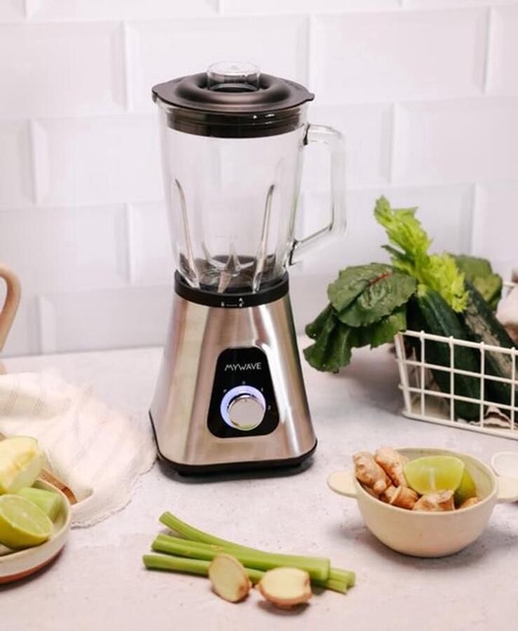Blender Vermogen 1300 W Capaciteit 1 5 L en 2 snelheden + Pulse voor vloeistoffen en vaste stoffen Roestvrijstalen messen en afneembare beker Vaatwasmachinebestendig