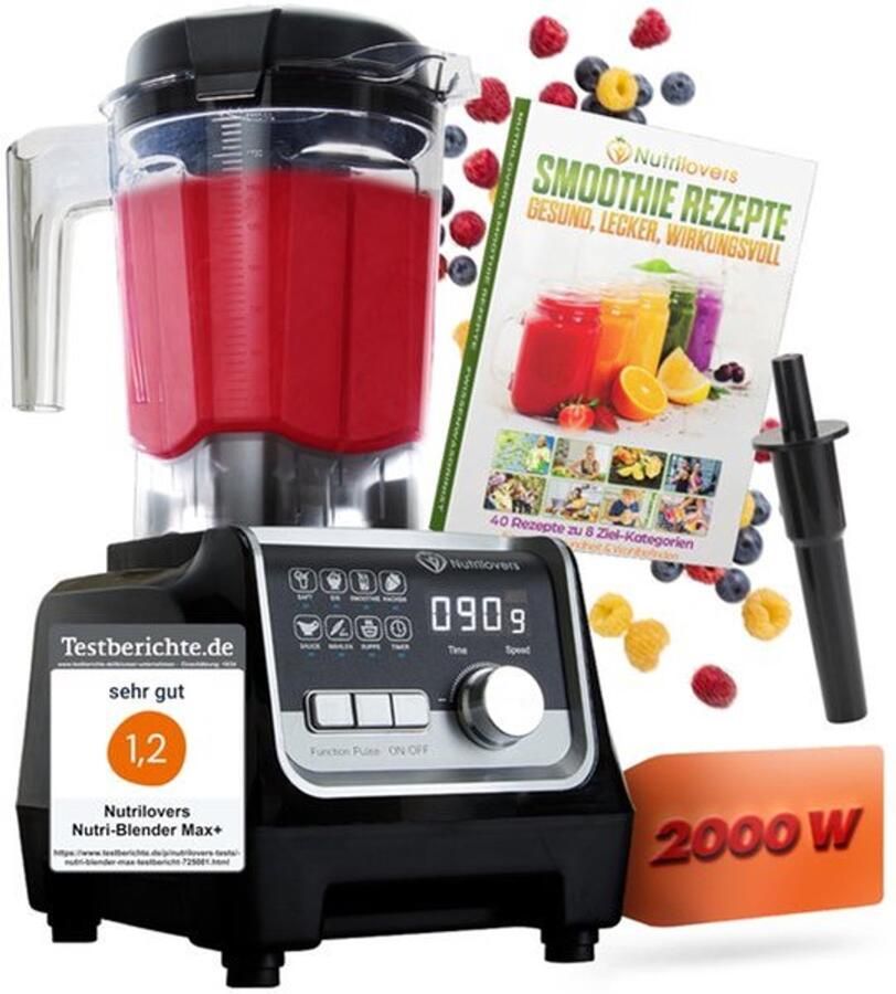 Blenders met kan 2000 W standmixer smoothie smoothiemaker professionele mixer blender 2L Tritan BPA-vrij 9 niveaus digitale timer