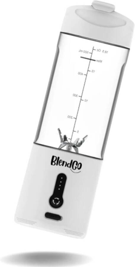 BlendGO Pro Wit Blender to Go Smoothie Maker Draagbare Mini Blender Portable Blender 530 ML - Foto 1