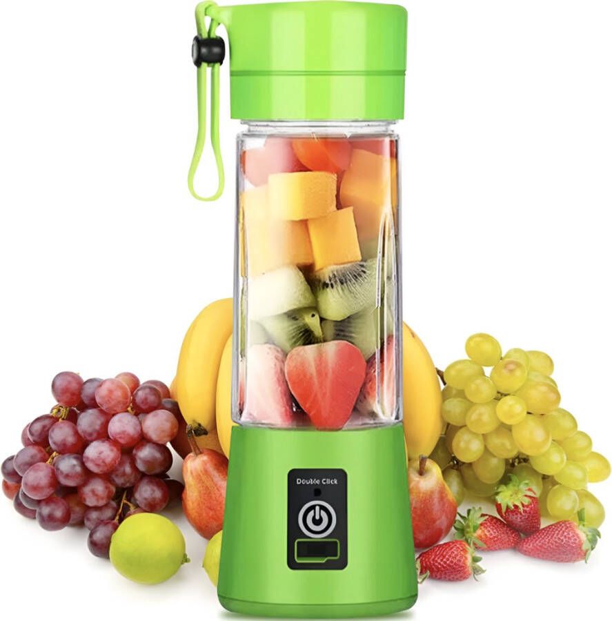 KAUFFMANN Blend 2 Go PRO Draagbare Blender On the Go Mini Smoothie Maker Draadloos & Oplaadbaar Voor Onderweg To Go Beker Groen