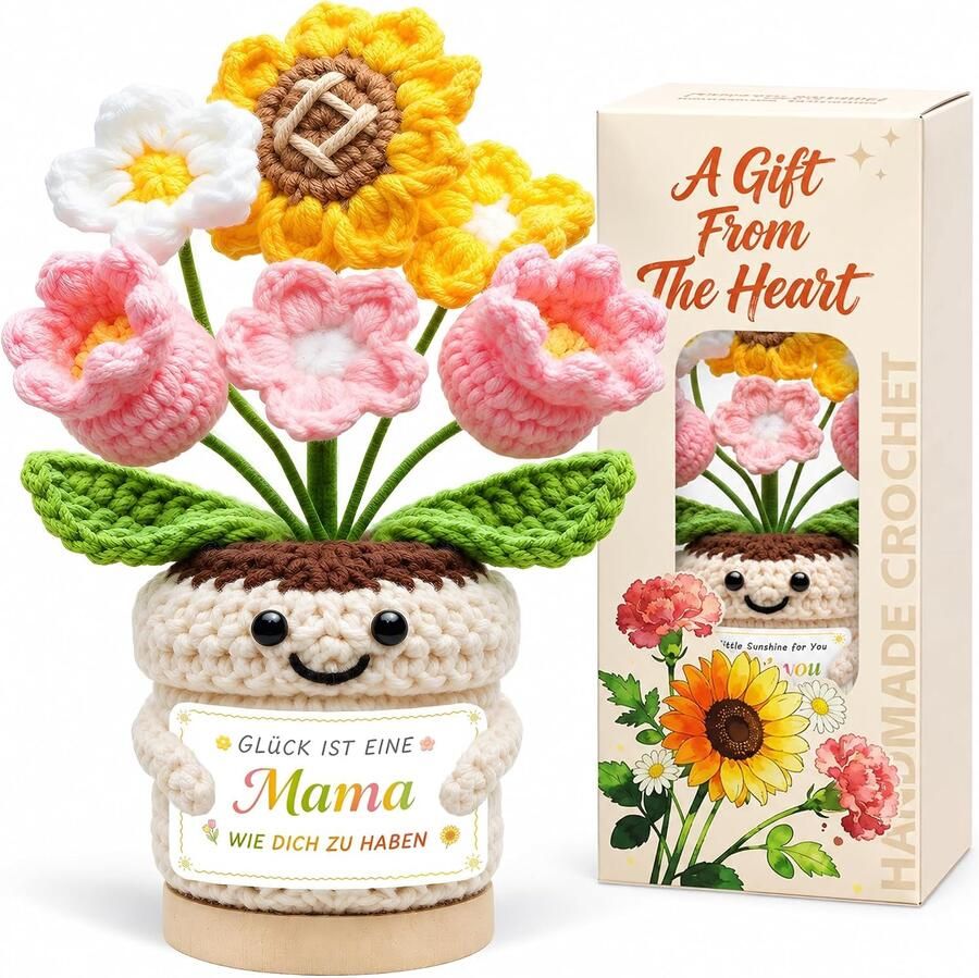 Bloemen in pot met cadeauverpakking