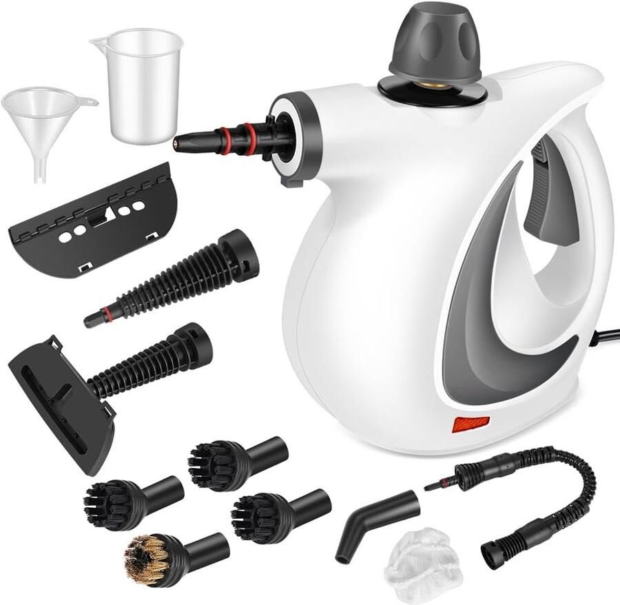 Blossom 12 Delige Stoomreiniger Steam Cleaner 3.5 Bar 1050 W 3 Meter Stroomkabel Continue vulbaar Geschikt voor tegels kookplaten ramen banken en auto's