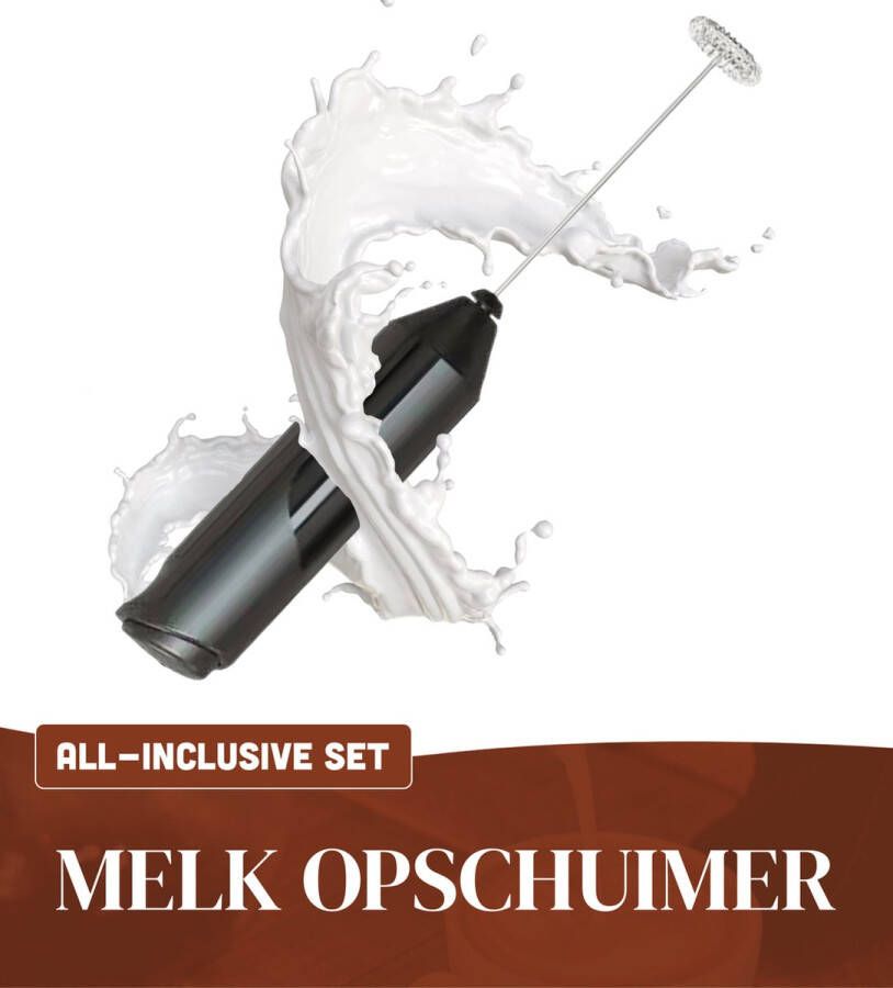 Melkopschuimer Elektrisch Melkopklopper Warm Koud Opschuimen Milk Frother Zwart RVS