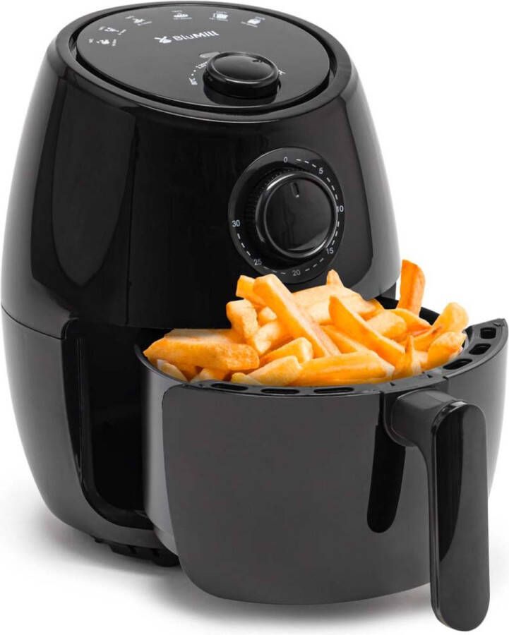 BluMill Mini Airfryer Compacte Heteluchtfriteuse Airfyer 2 Personen 1000W 2L - Foto 2