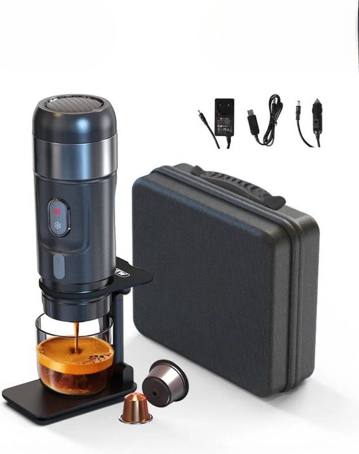 Blyx Draagbare koffiemachine Espresso koffiezetapparaat Reizen en Camping USB oplaadbaar Zwart