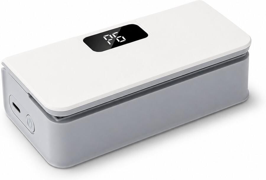 Boby Mini Zaksluitmachine met LED Display Draadloze Zaksealer voor Vershouding Oplaadbare Chipzak Sealer voor Snacks en Voedsel Wit