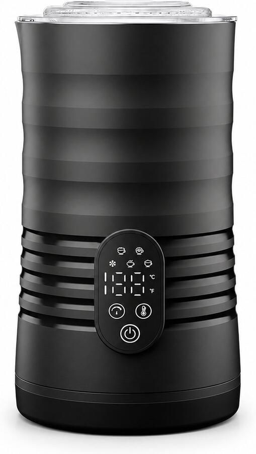 Bobypet Elektrische Melkopschuimer 5-in-1 Melkschuimer en Opwarmer 30 dB Fluisterstil Instelbare Temperatuur en Snelheid 350 ml Zwart