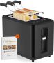 Bodilux Broodrooster met Tostiklemmen Tosti apparaat Brede Sleuven Toaster 7 bruiningniveaus Sandwichfunctie Roestvrijstaal Zwart Geschikt Voor Tosti's - Thumbnail 2