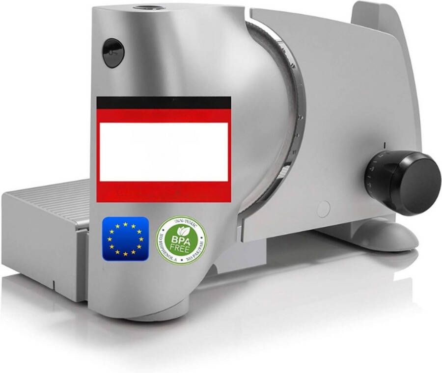 BOG Allround Snijmachine RVS Universeel Mes Instelbaar 0-15 mm BPA-vrij Metalen Behuizing Veiligheidsschakelaar Eco 110 Watt Kunststof