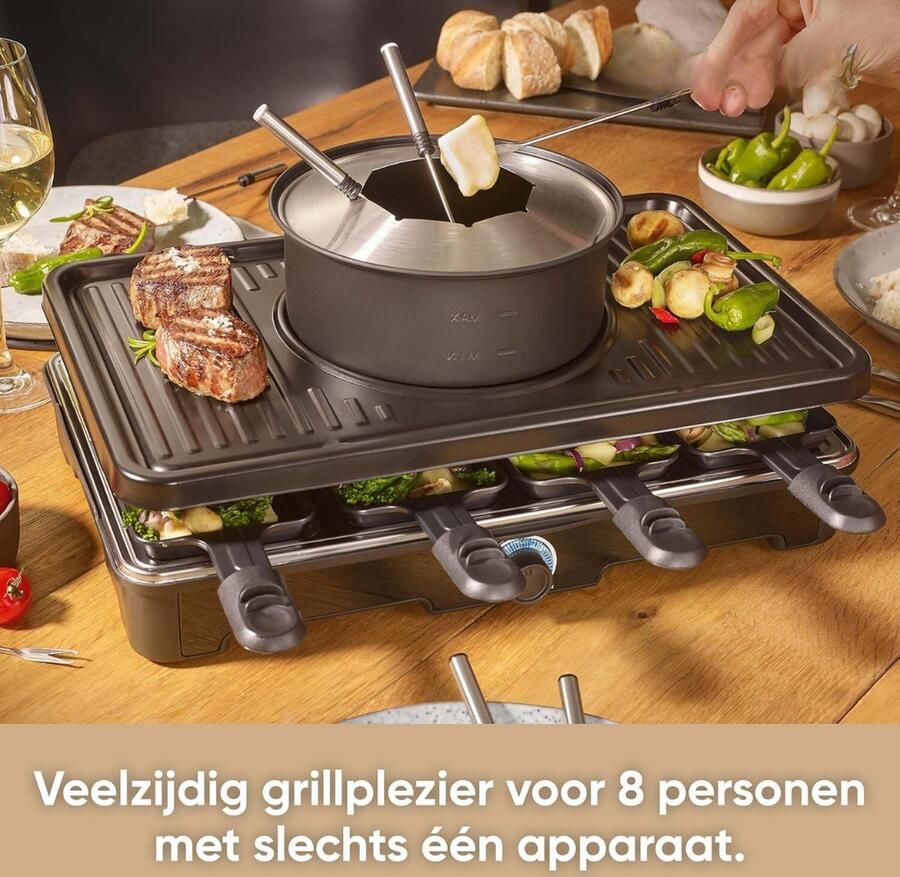 BOG Combinatie Raclette en Fondue 1400 W Zwart RG 2347