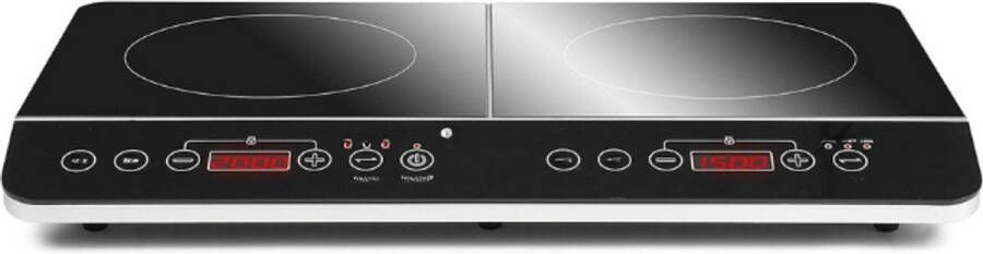 BOG Chef-Inductiekookplaat 2 Platen Zwart