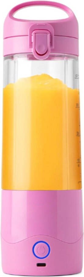 BOG Draagbare Blender Flamingo Pink Compacte Smoothie Maker Usb Oplaadbaar Inclusief Beker En Deksel Ideaal Voor Reizen En Sport