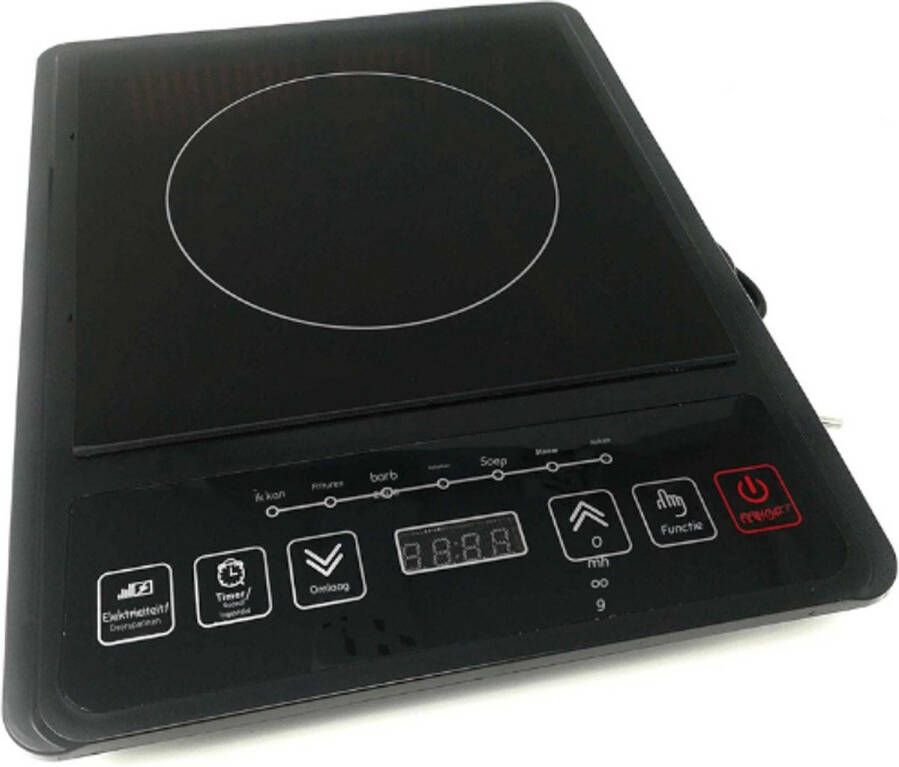 BOG Draagbare Inductiekookplaat 2000 W-Elektrische Kookplaat-Compact-Tafelmodel-Maximaal 270 °C