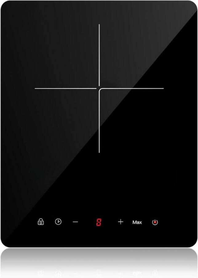 BOG‎ Draagbare Inductiekookplaat Elektrische Inductie Kookplaat Met Intern Touchscreen 2000 W Timerfunctie 1 Kookzone