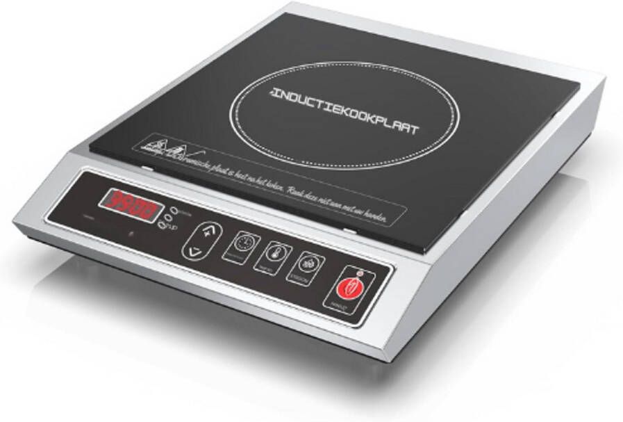 BOG Enkele Inductiekookplaat 3500 W Draagbaar En Ultra-Dun RVS Behuizing 24-Uurs Timer Hoog Capaciteit 50 kg