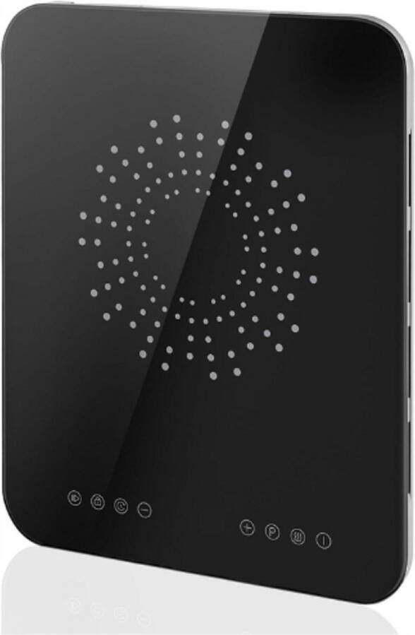 BOG Inductiekookplaat 1 Zone 2100W Elektrische Kookplaat Ultra Dun 23mm Design met Dubbele Ventilatoren 10 Warmtestanden Timerfunctie Kinderslot Draagbare Inductieplaat Zwart