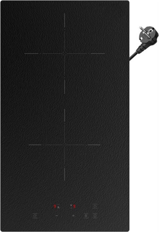 BOG Inductiekookplaat 2 Platen Inbouw Inductiekookplaat Met Mat Glas Boost-Functie 9 Standen En 1-99 Min Timer Kinderbeveiliging 3500 W