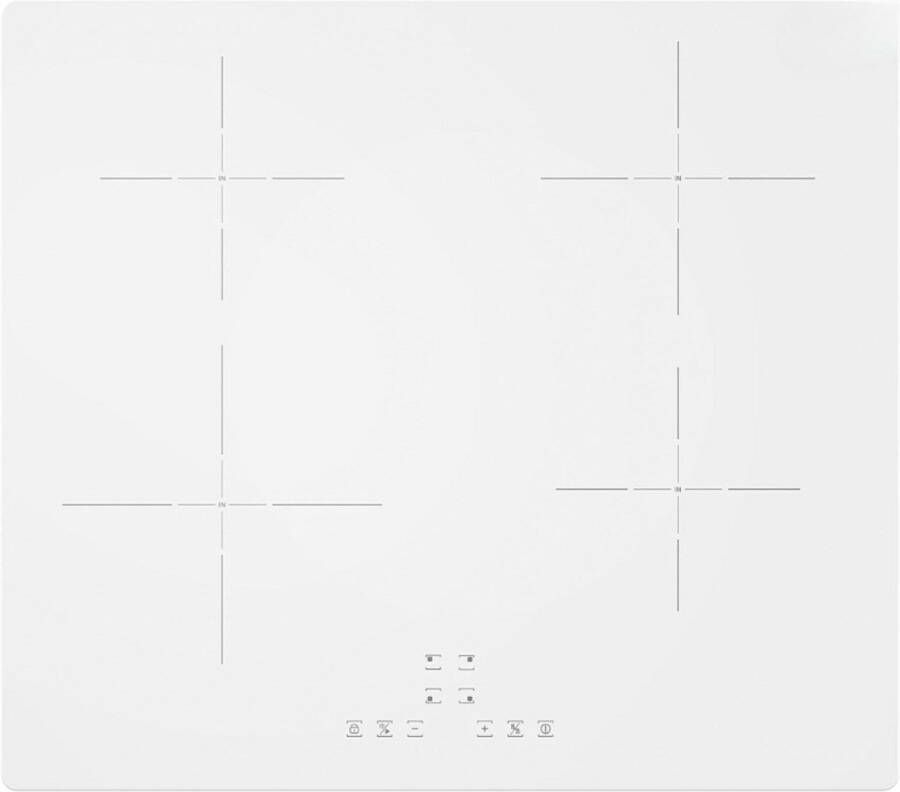 BOG Inductiekookplaat 60 Cm Met 4 Kookzones Zacht Wit Glas Inbouwkookplaat Met Boostfunctie 9 Warmtestanden Timer Tot 99 Minuten Automatische Uitschakeling Kinderbeveiliging 7200W Vermogen