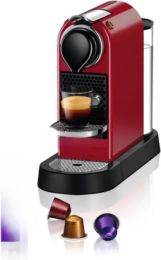 BOG Koffiecupmachine Compact Design 2 Koffievolumes 19 Bar Snelle Opwarming Cherry Red