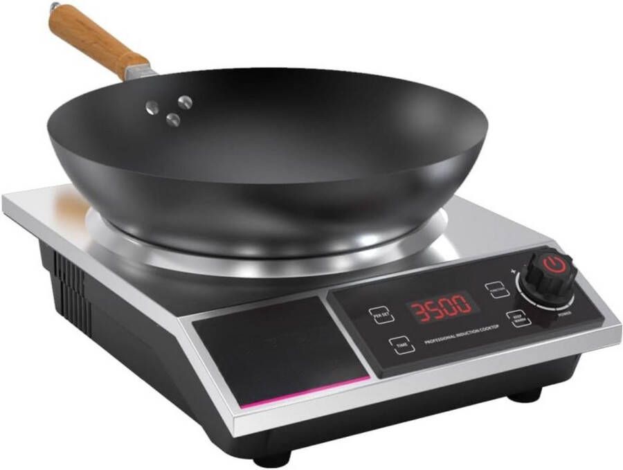 BOG Krachtige Inductiekookplaat Met Wokfunctie – 3500W 11 Standen Timer & Voorinstelling Tot 60 Kg Draagkracht