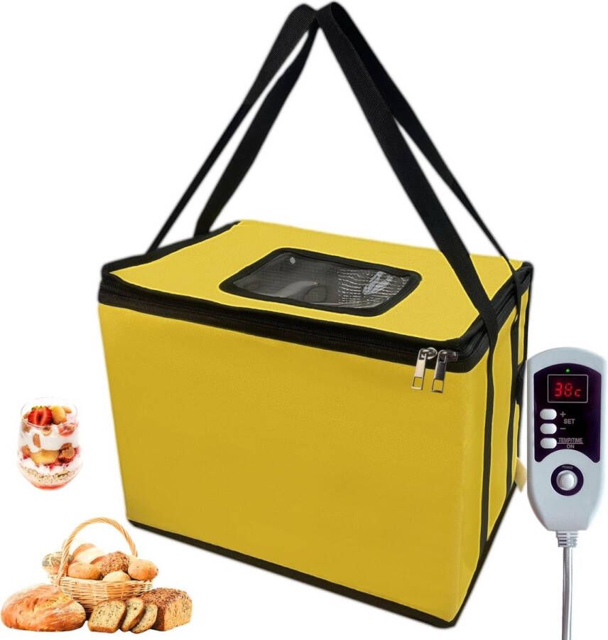 BOG Opvouwbare Brood Fermentatiebox Met Verwarming – Instelbare Temperatuur & Timer – Multifunctionele Deeggaarmachine Voor Brood- Yoghurt- Natto & Zeep (40x26x30 Cm)