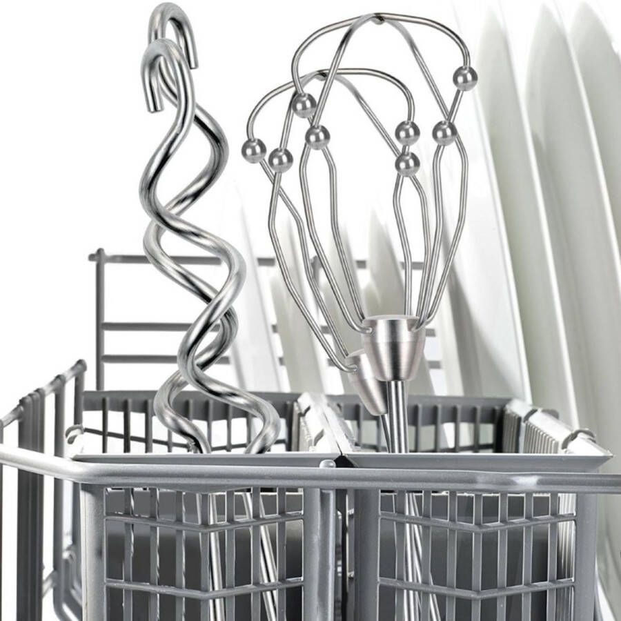 BOG Premium Handmixer Zeer Stil 2 Paar Garde Deeghaken Aansluiting Voor Mixvoet 575 W Roestvrij Staal Wit