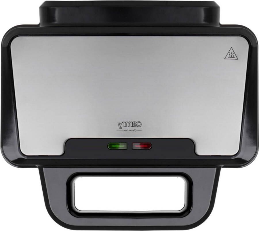 BOG Sandwichmaker En Panini Grill 2 In 1 Broodrooster Kleine Zwarte Toaster Snelle Toast Grill Ideaal Voor Camping En Ontbijt 74 Cm Snoer