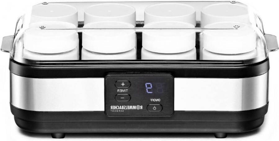 BOG Yoghurtmaker JG 40 Energieklasse B Elektrische Yoghurtmachine Zelfgemaakte Yoghurt 7 Glazen Potjes Automatische Temperatuurregeling Gezonde Voeding BPA-vrij