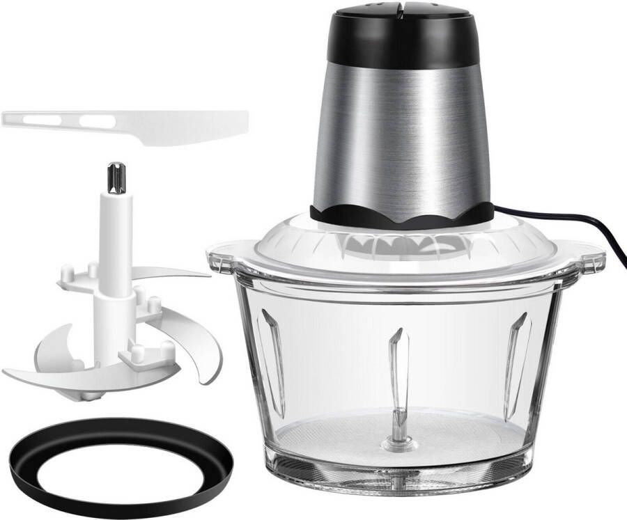 Bolt Edge Elektrische Voedsel Chopper 2L Zyren Groente & Vleesmolen 2 Snelheden Kleine Keukenmachine Dicer Mixer