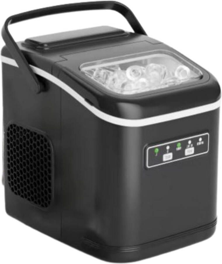 Bolt Edge Ijsblokjesmachine Ijsblokmakker Ijsmachine 2 0 Liter 9 Blokjes in 6 Minuten Zelfreinigende Elektrische Ijsmachine Zwart