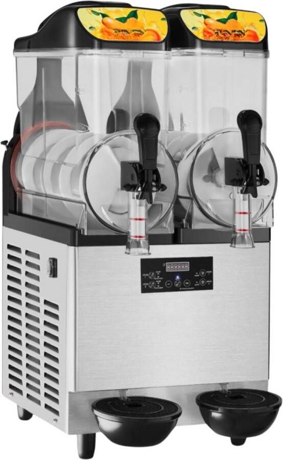 Professionele Slush puppy machine 12L Voor Ijskoude Drankjes Frozen drink maker van Roestvrij Staal Dubbele tank