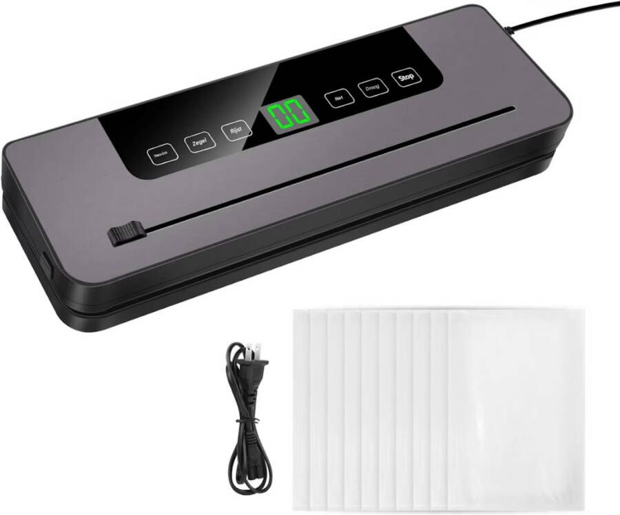 Bolt Edge Vacuümverzegelaar & Elektrische Sluitmachine voor Voedsel (Droog & Nat) 10 Gratis Sluitzakken