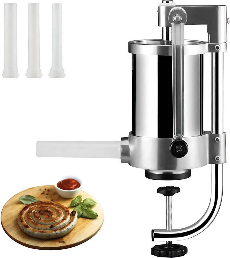 Bolt Edge Worstenvuller PRO 1 5L Worstenmaker Worstenvul machine Handmatige Worstenvulmachine met handslinger