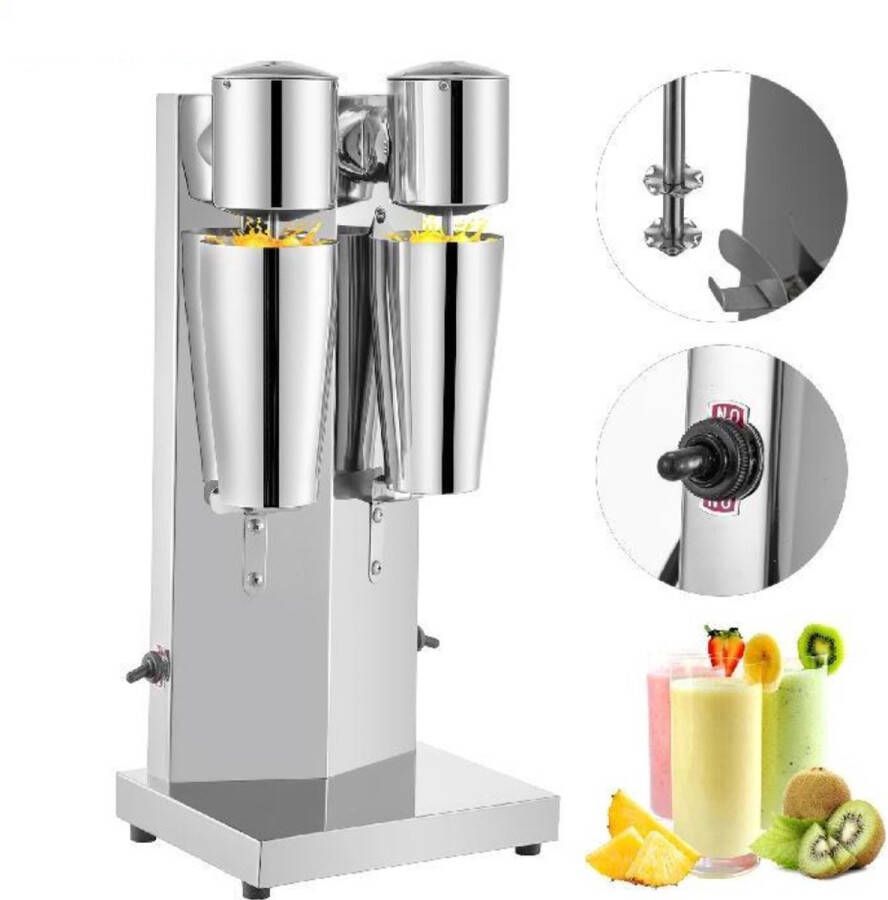 Bolture Milkshake Machine Milkshake Maker Elektrische Blender Milkshaker Inclusief 2 Bekers 0.8L 180W