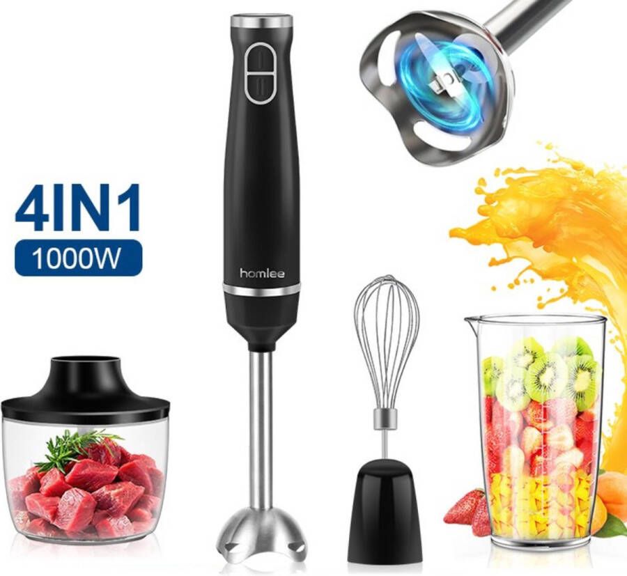 Bolture Staafmixer Set Staafmixer Met Hakmolen Hand Blender Inclusief Gratis Extra s 1000 Watt