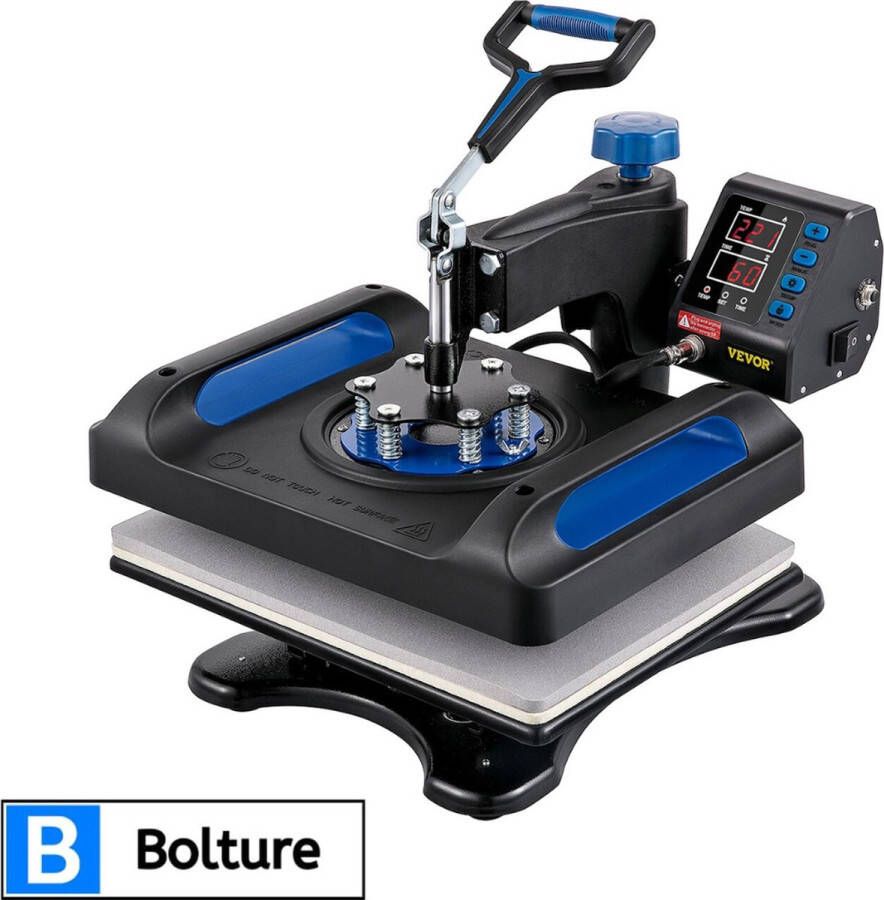 Bolture Transferpers Sublimatie Printer Heat Press Machine Drukpers Warmte Pers Hittepers Drukmachine 800W