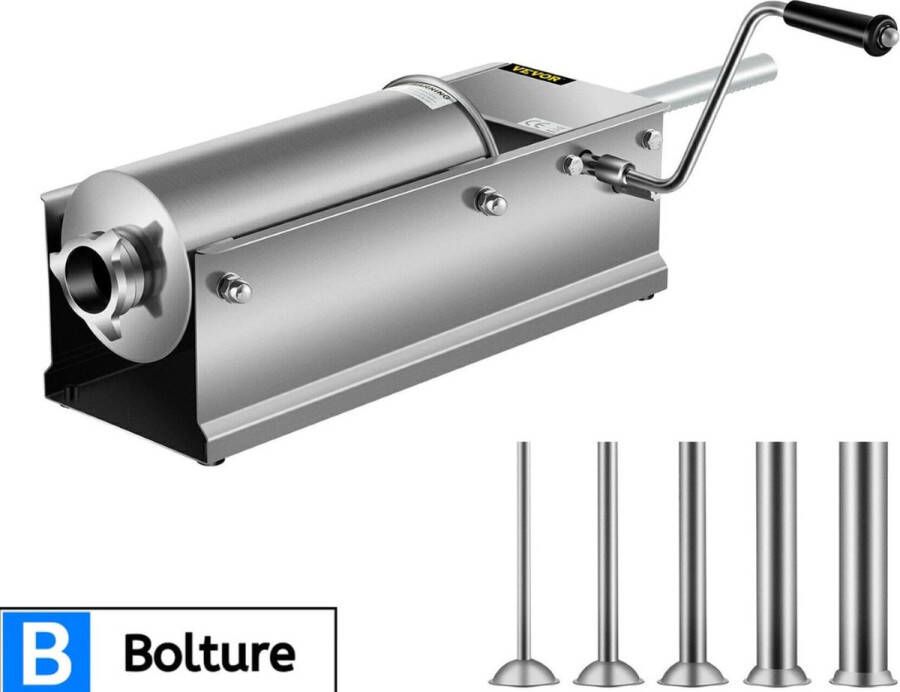 Bolture Worstenvuller 3 Liter Worst Pusher Worstenvul Machine Handmatige Worstvuller