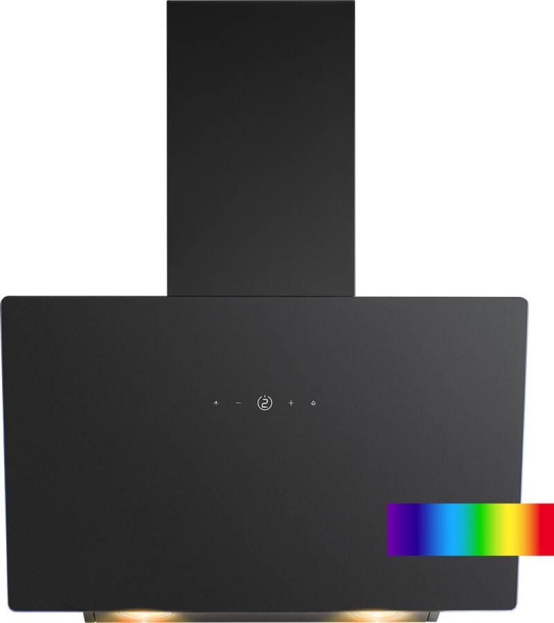 Bomann DU 7611 hoofdvrije afzuigkap 60cm mat zwart glas 578 m³ u – A+ kleurrijke sfeerverlichting