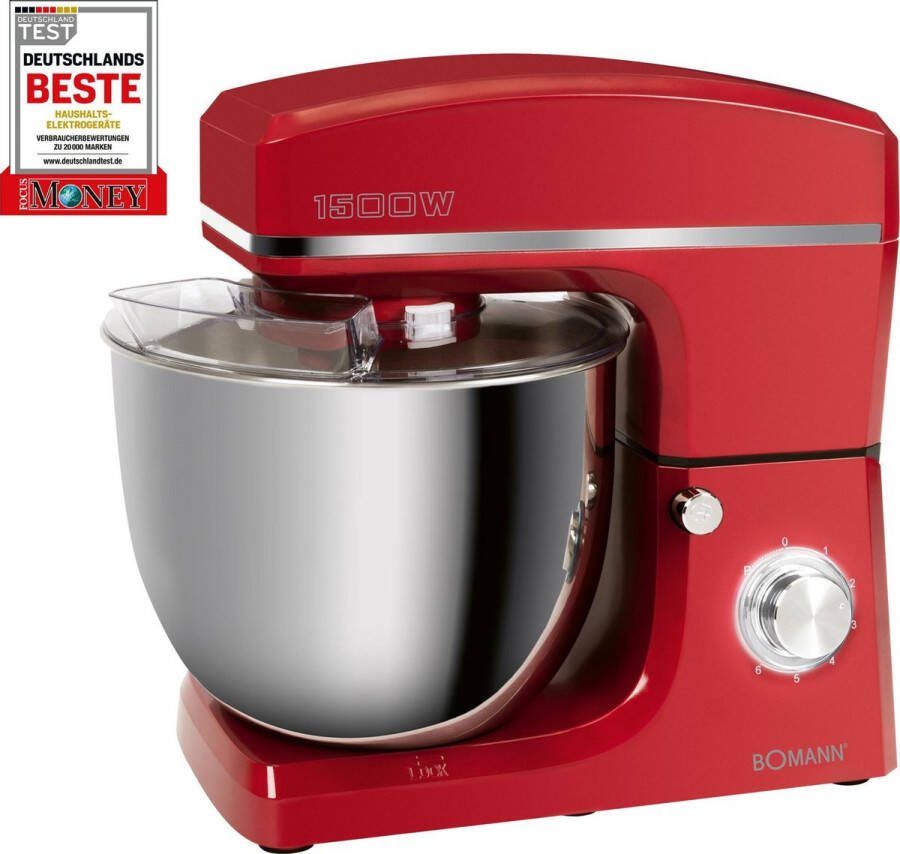 Bomann KM 6036 CB Keukenmachine 1500 W 10 liter Rood