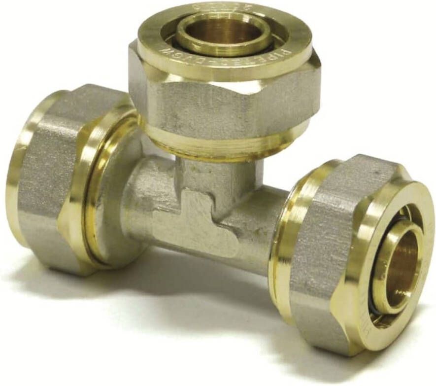 Boni-Shop Schroeffitting T-stuk Midden uitgebreid 26 x 3 32 x 3 26 x 3