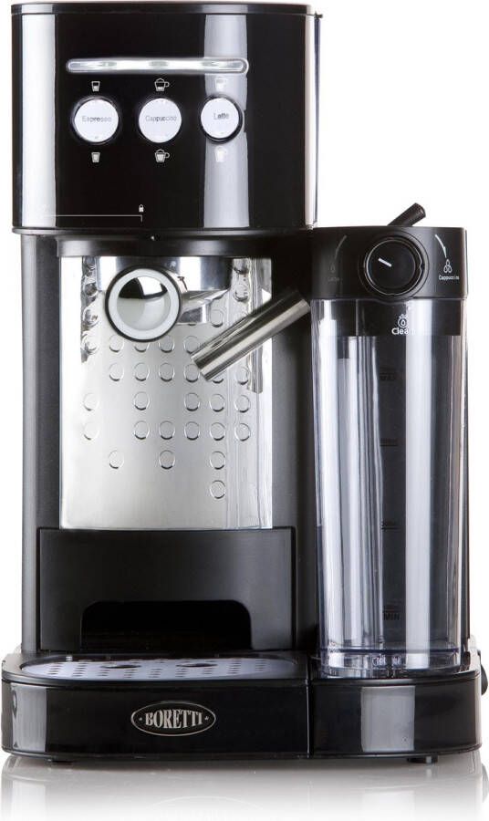Boretti Espresso B400 Zwart | Espressomachines | Keuken&Koken Koffie&Ontbijt | B400