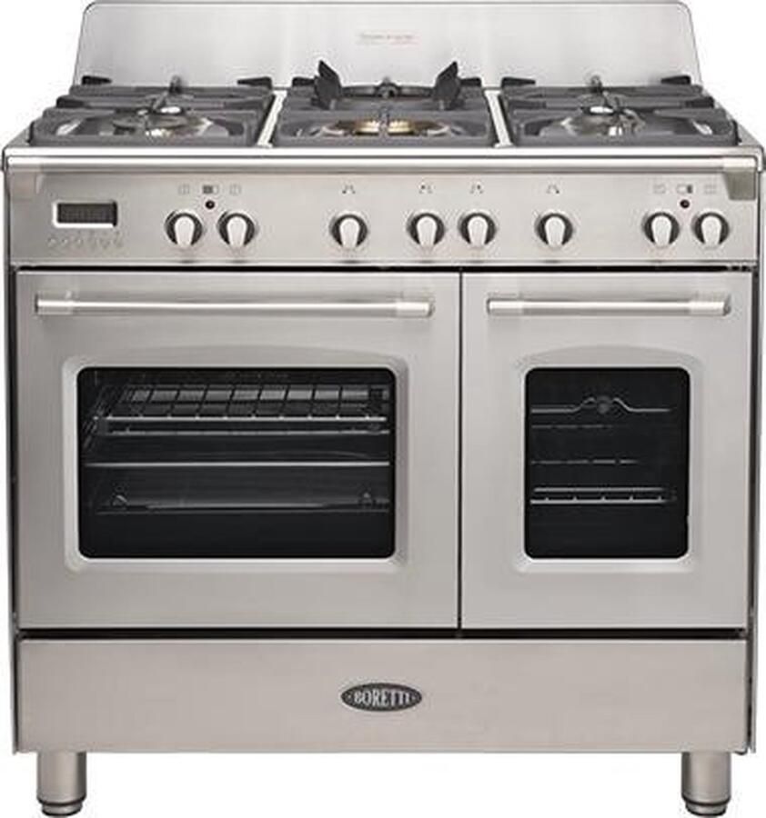 Boretti CFBG902IXBE fornuis 90cm 2 ovens rvs gas (BE)