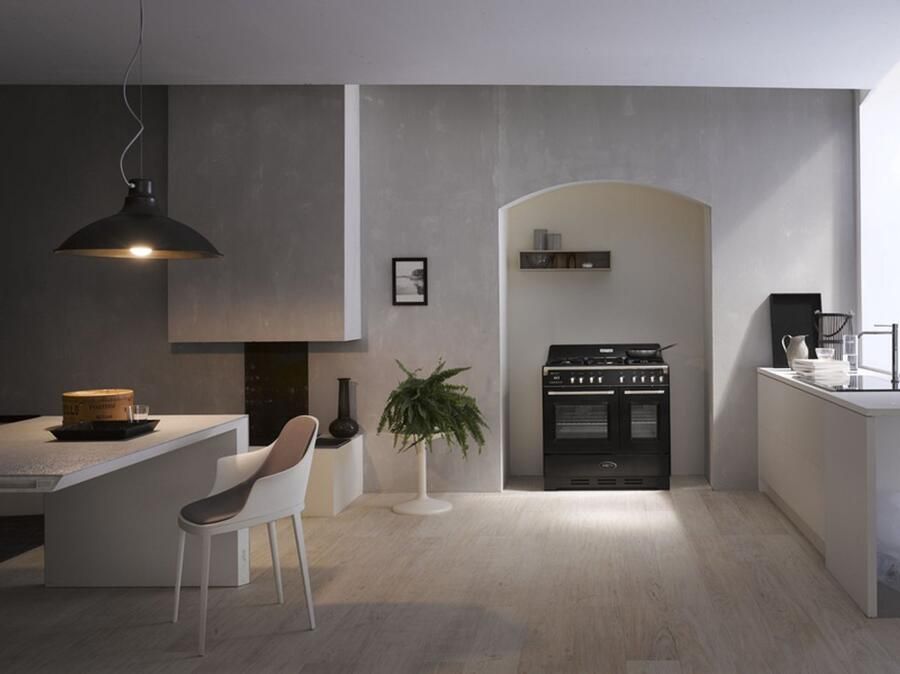 Boretti CFBG902ZW3 Gasfornuis 90cm 5 branders incl. Dual Fuel Dubbele oven 70+45L ZW