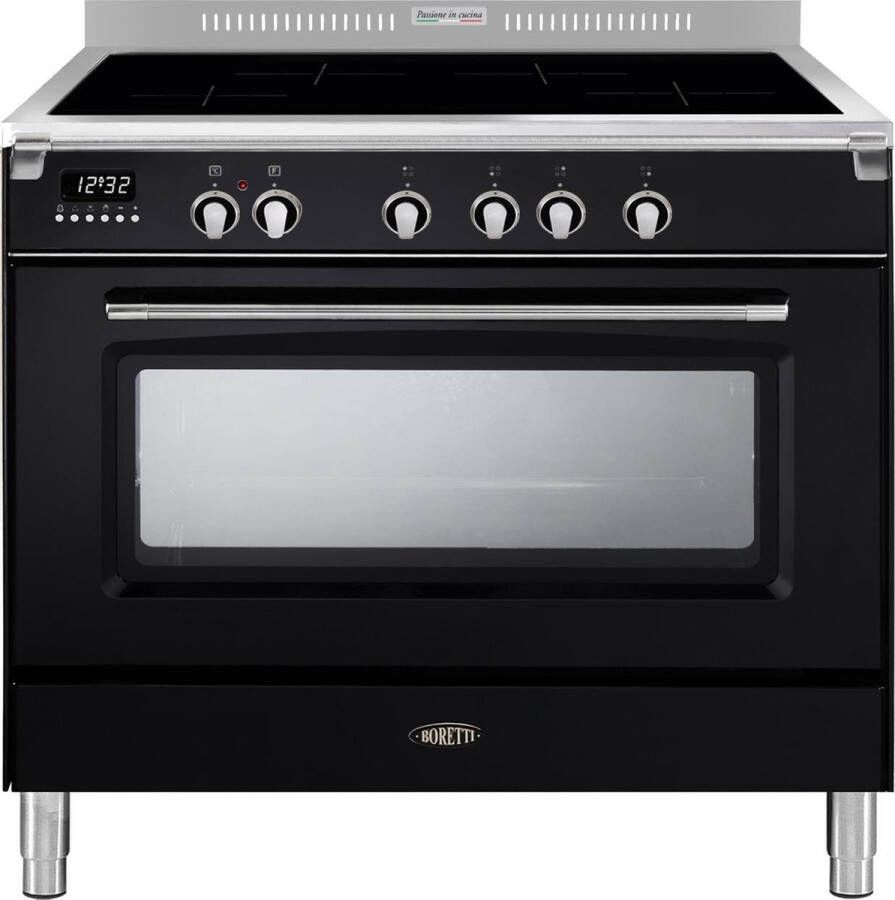 Boretti CFBI901ZW fornuis Vrijstaand fornuis Zone van inductiekookplaat Zwart A