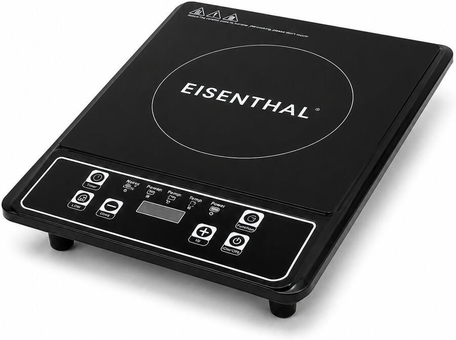 Borvat EISENTHAL A02 1-Pits Inductiekookplaat met Timer en Kinderslot 1500W Normale Stekker