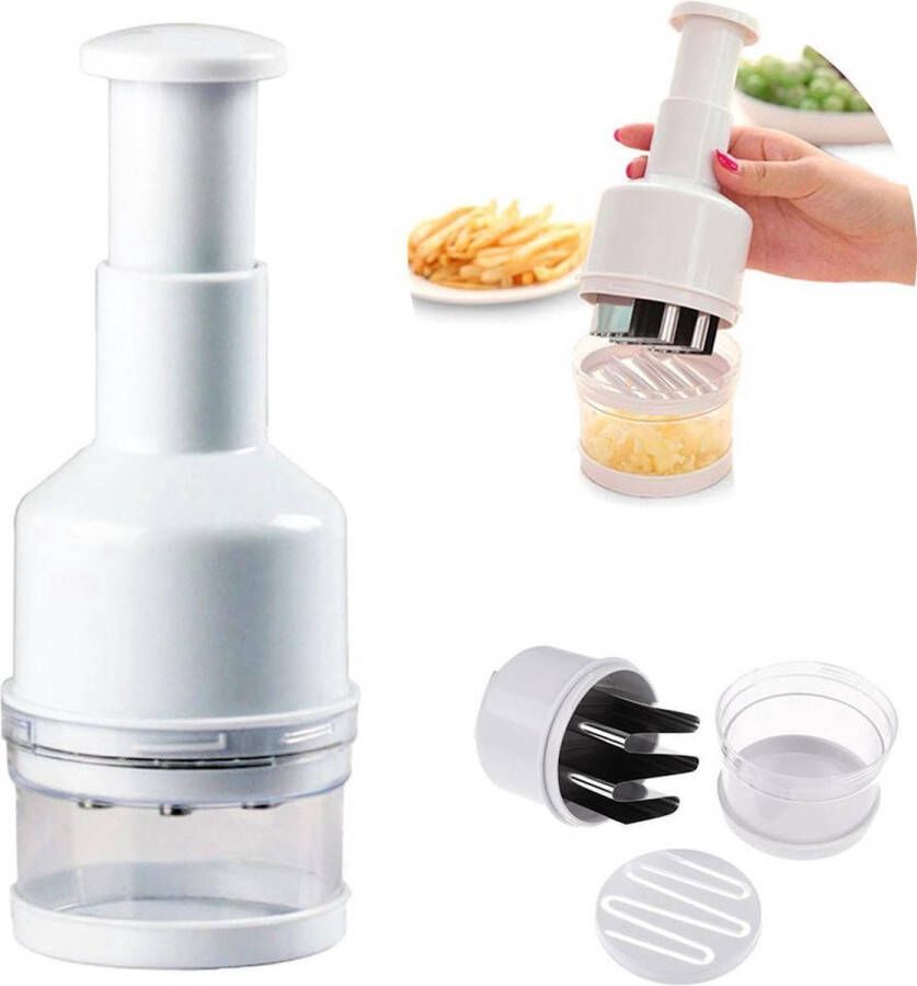 Borvat Multihakker Hakmolen handmatig groentehakker wit voor ui-knoflook-groenten