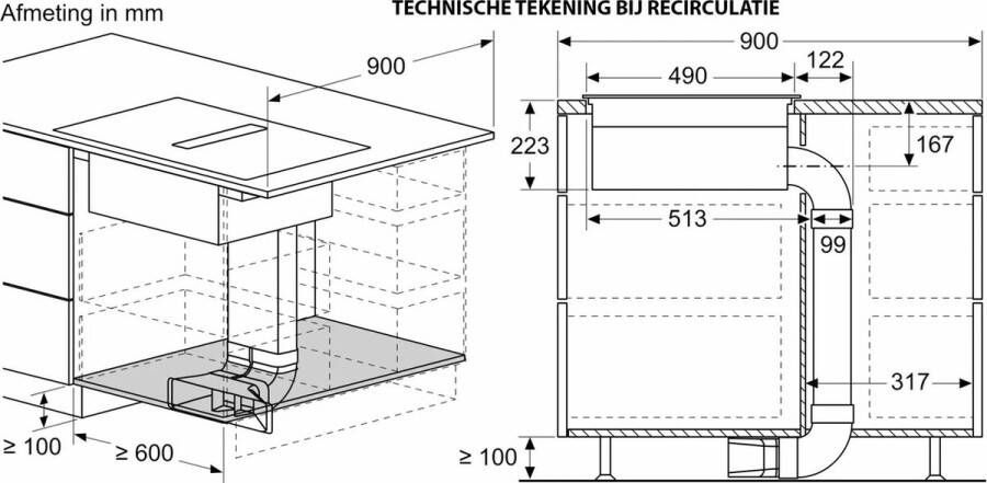 Bosch Serie 4 PVS811B16E inductie kookplaat met afzuiging (80 2 cm) - Foto 1